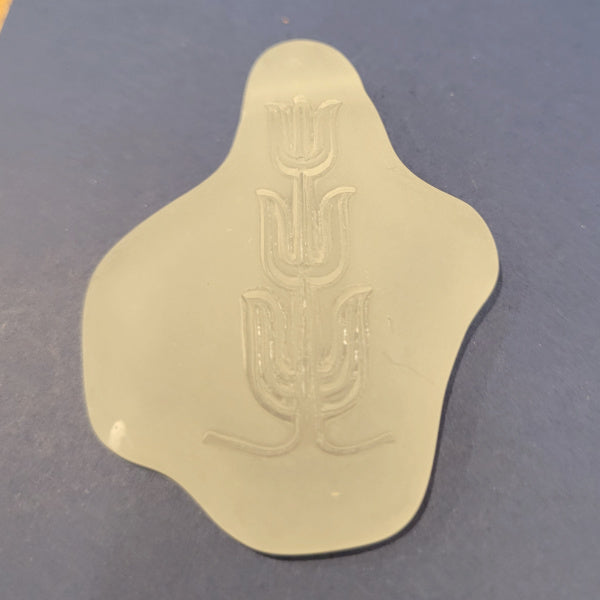 Vintage West German Modernist Tree of Life Pendant – Terra Cotta Orange