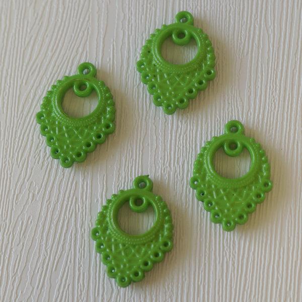 Acrylic Chandelier Earring Findings - Kelly Green - Humpday Beads