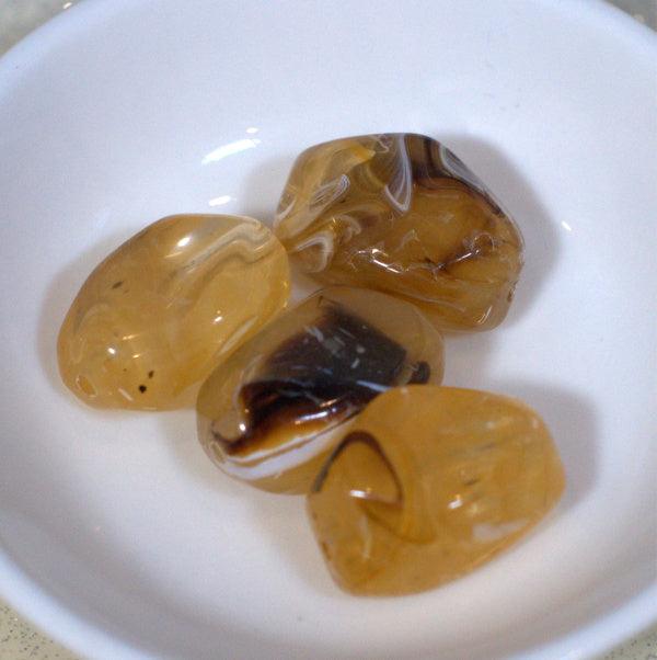 Milky Amber Faux Agate Large Nugget Acrylic Beads - Humpday Beads