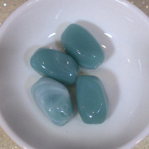 Amazonite Faux Agate Large Nugget Acrylic Beads - Humpday Beads