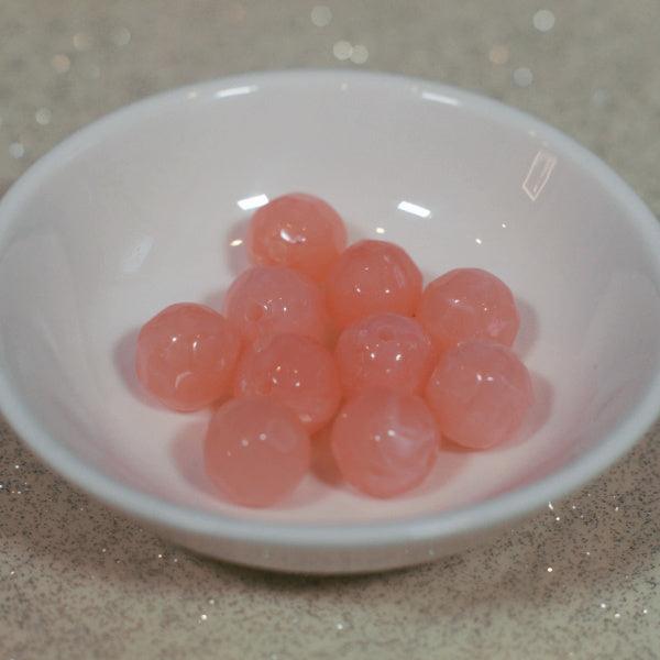 Faux Peach Quartz 14mm Nugget Acrylic Beads - Humpday Beads