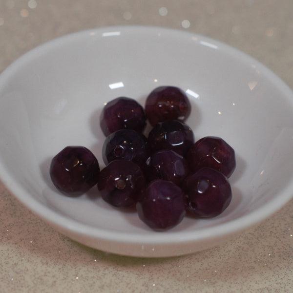 Faux Amethyst Purple 14mm Nugget Acrylic Beads - Humpday Beads