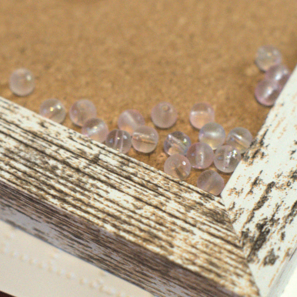 6mm Two-Tone Glass Round Beads –  Half Matte & Gloss Cotton Candy