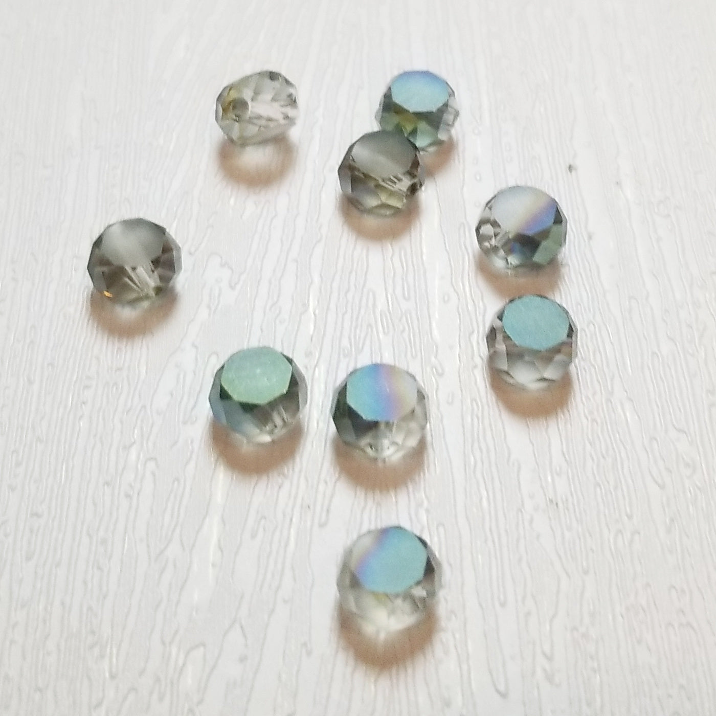 Crystal Vitrail Round Table Cut Fire Polish Beads