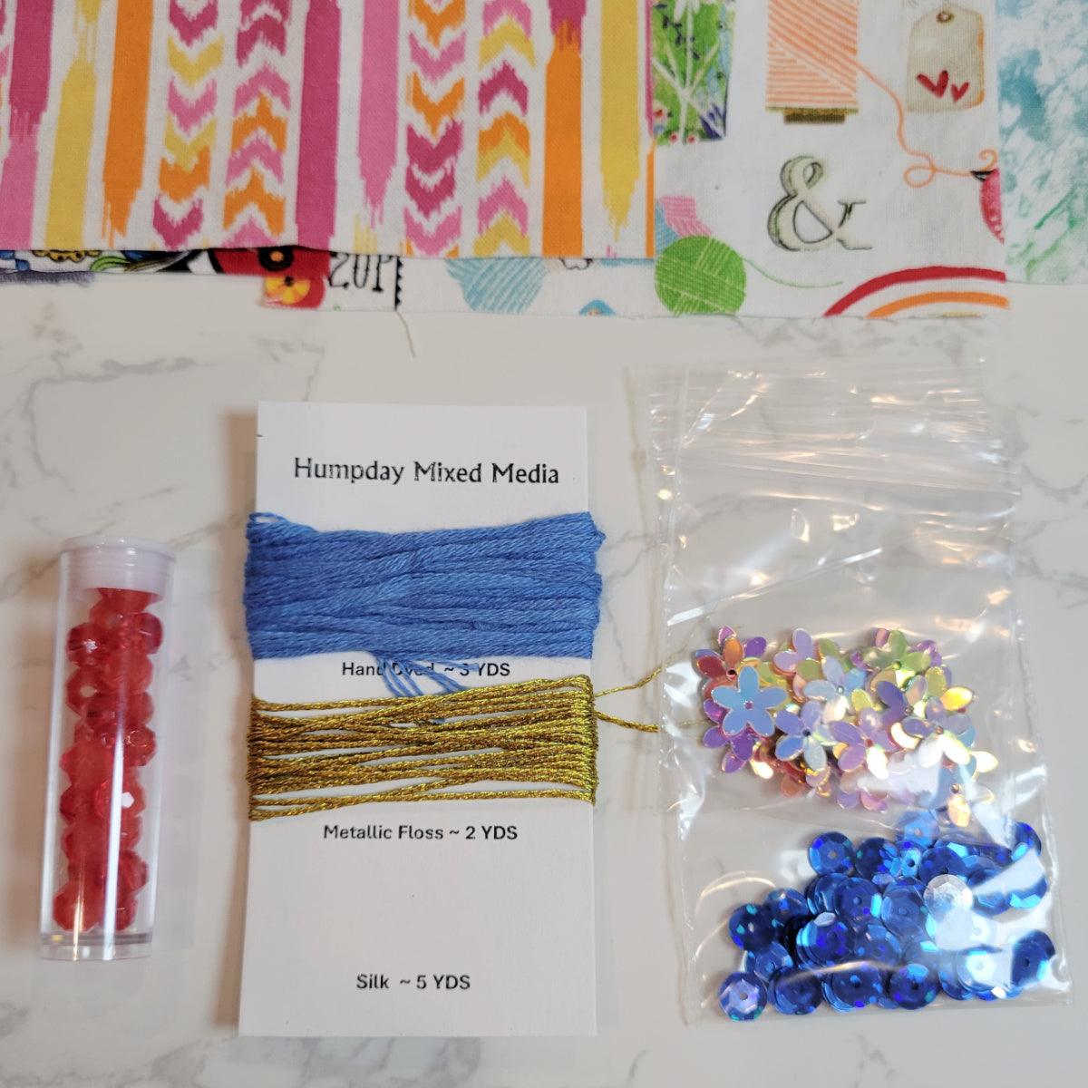 Slow Stitch Fabric Embellishment Kit Sampler Pack #5