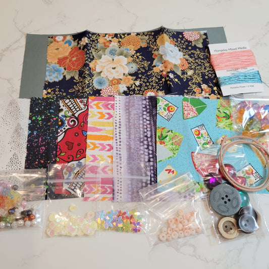 Slow Stitch Fabric Embellishment Kit Sampler Pack #6