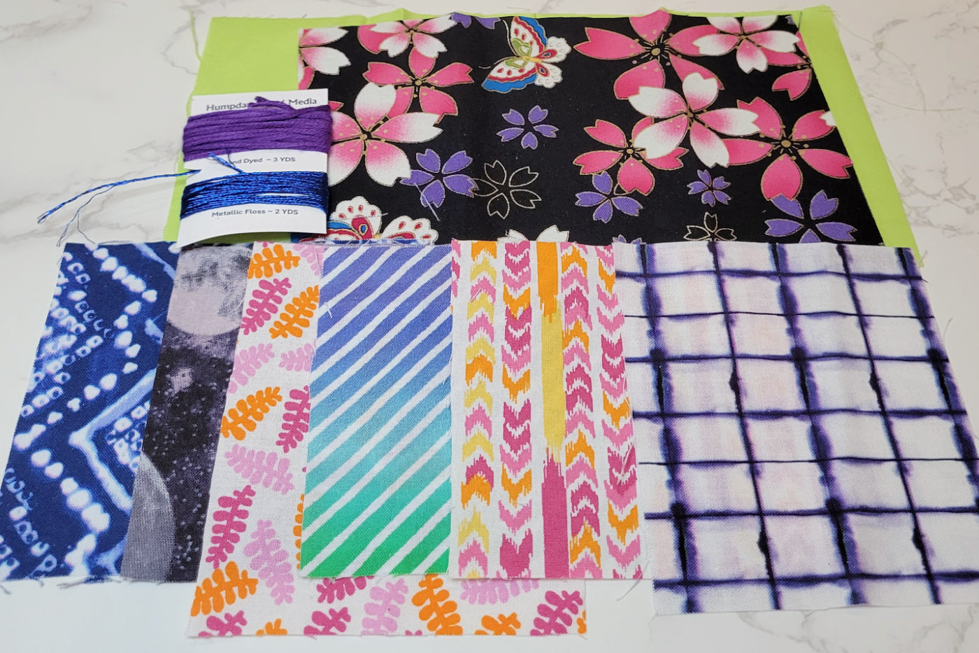 Slow Stitch Fabric Embellishment Kit Sampler Pack #8