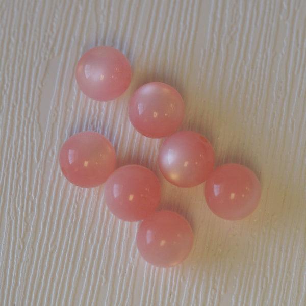 10mm Round Vintage Moonglow Lucite Beads - Pink - Humpday Beads