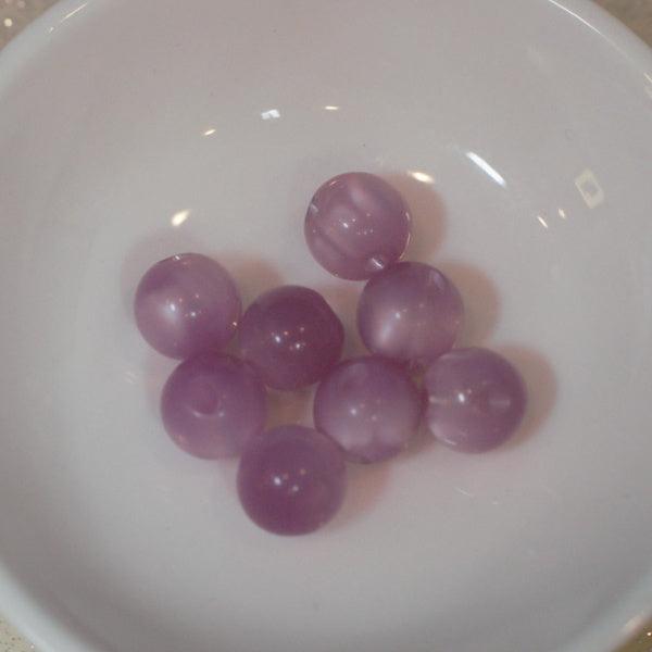 Lavender Moonglow Round Button Vintage Lucite Beads - Humpday Beads