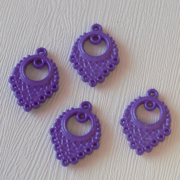 Acrylic Chandelier Earring Findings - Royal Purple - Humpday Beads