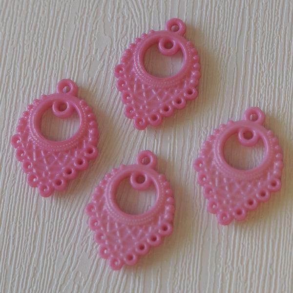 Acrylic Chandelier Earring Findings - Pink - Humpday Beads