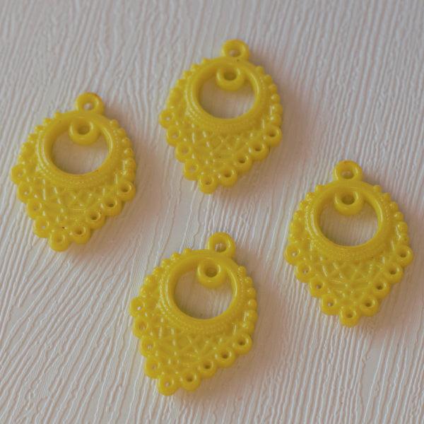 Acrylic Chandelier Earring Findings - Sunny Yellow - Humpday Beads