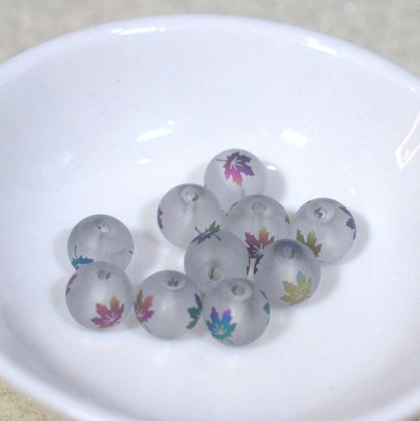 Metallic Leaf Electroplated 6mm Matte Round Beads - Humpday Beads
