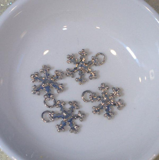 Snowflake Silver Metal Charms - Humpday Beads