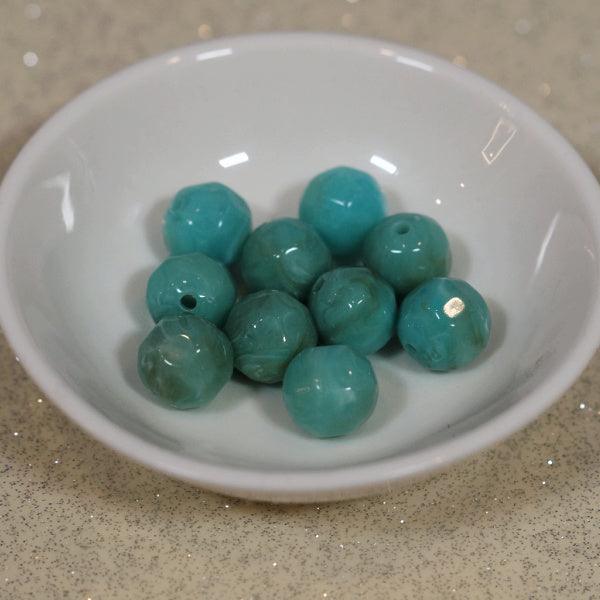 Faux Turquoise 14mm Nugget Acrylic Beads - Humpday Beads
